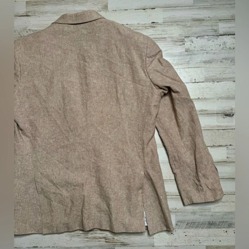 Stafford Mens Linen Blend Sport Coat Classic Fit Blazer Beige Mens 42R - Picture 7 of 12